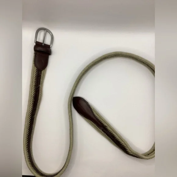Tommy Bahama Leather And Fabric Woven Braid Belt - Picture 2 of 9